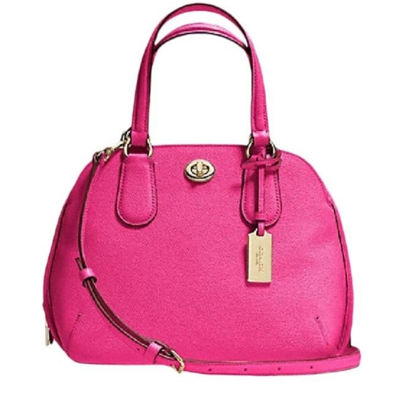 Coach Handbags - Like New Coach Prince Dome Satchel Crossbody in Pink Ruby Crossgrain Leather